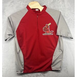 St. Louis‎ Cardinals Game Giveaway Jersey Coaches Jacket Size XL 1/4 Zip Shirt